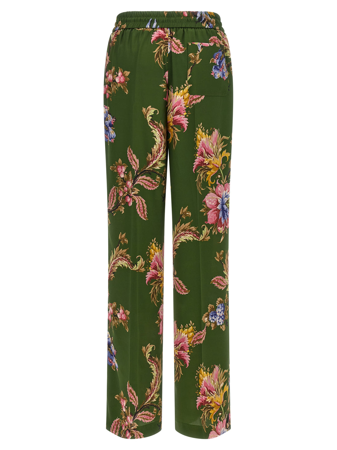 Etro Floral Print Trousers Pantaloni - Verde | e6265f1e33c95fbff07e72d9733f901f422af77b