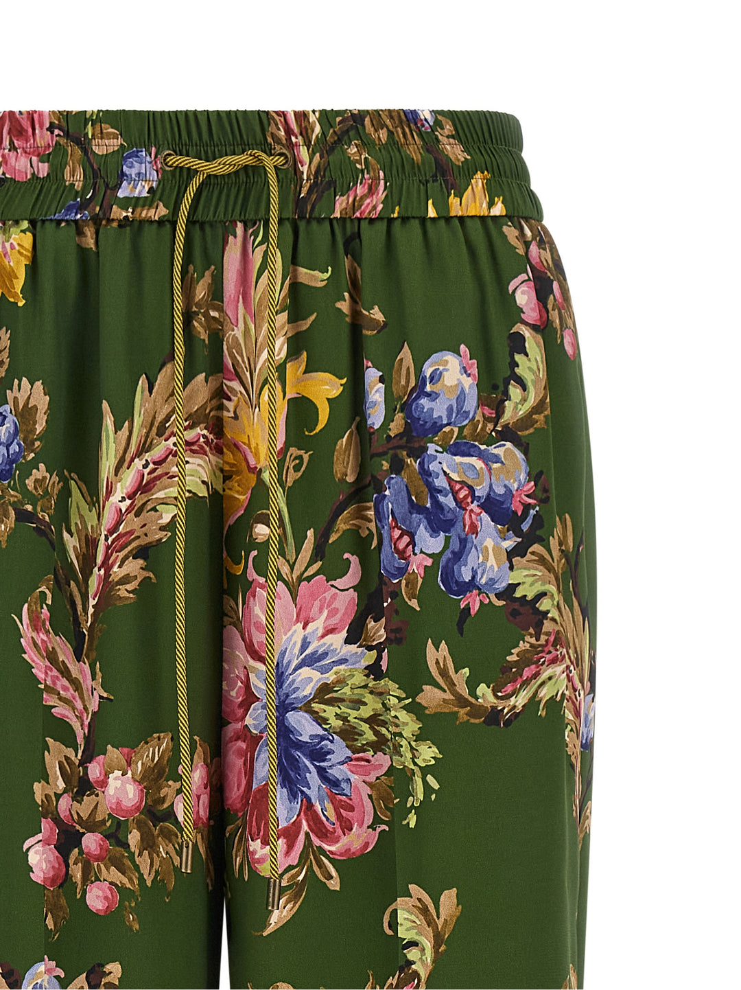 Etro Floral Print Trousers Pantaloni - Verde | ca57659b47e9c35b74e783f10bfb636ad756e2d5