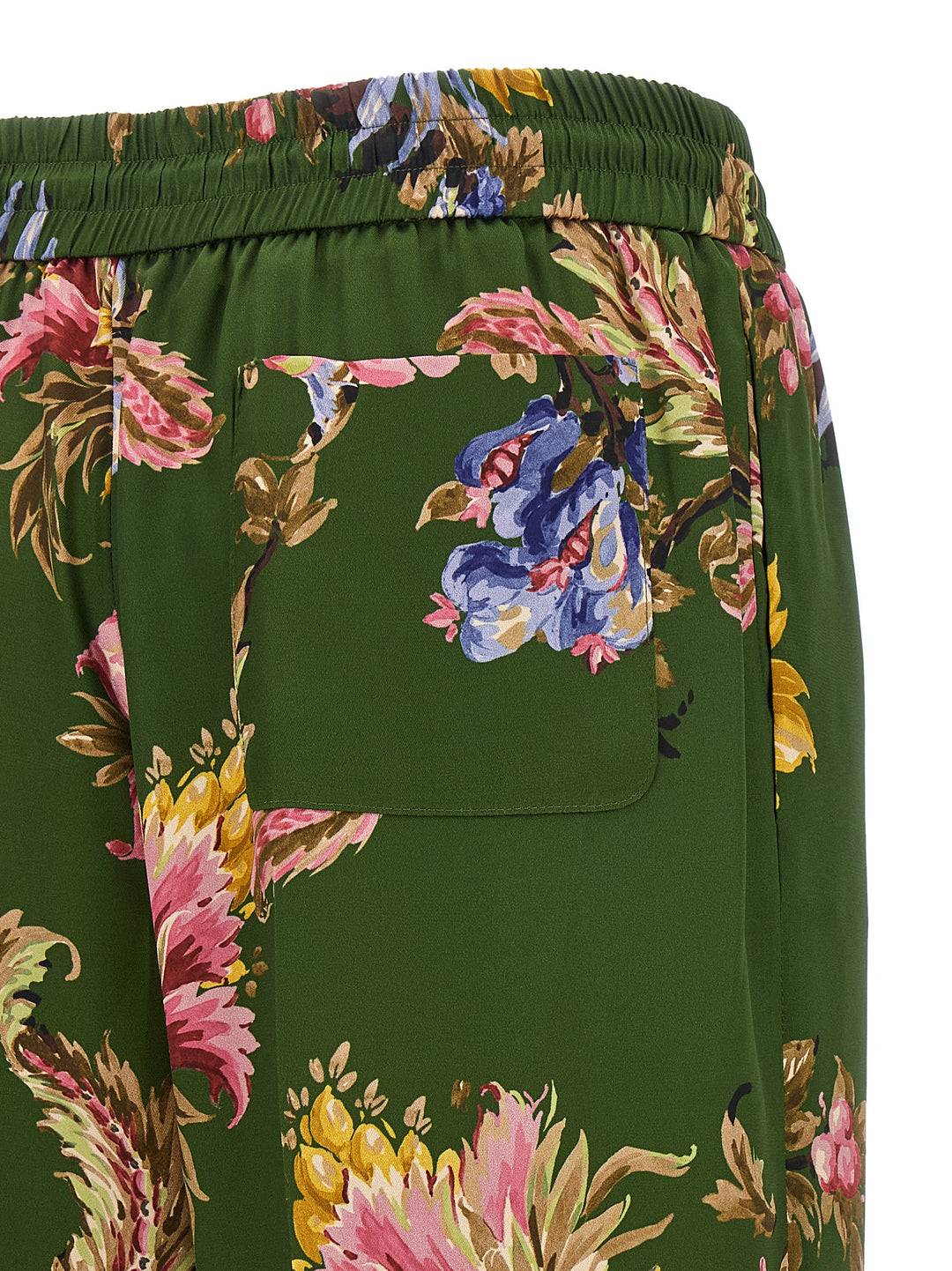 Etro Floral Print Trousers Pantaloni - Verde | b1e13e5fcbdb6bedf7ab49cc28b139d93494578c