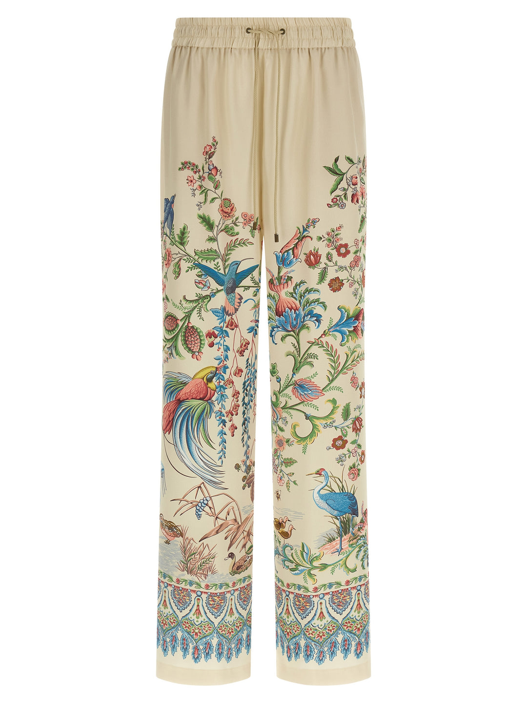 Etro Flora And Fauna Printed Trousers Pantaloni - Beige | af47336dc3575899113c6199355d7fcb819839dd