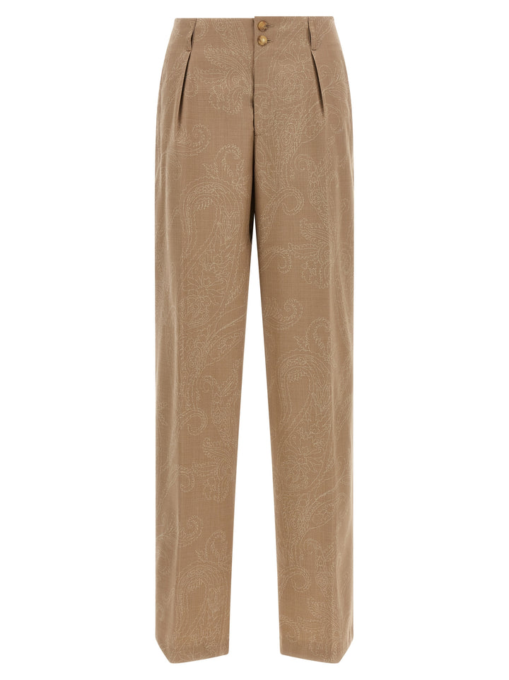 Etro Paisley Jacquard Pantaloni - Beige | 9a18ffbf05466876f98fe00cdf22d2d9d7e4414b