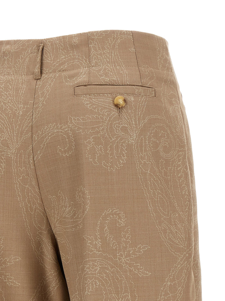 Etro Paisley Jacquard Pantaloni - Beige | a96fd69424896d06c2731e74d19088100c786c5e
