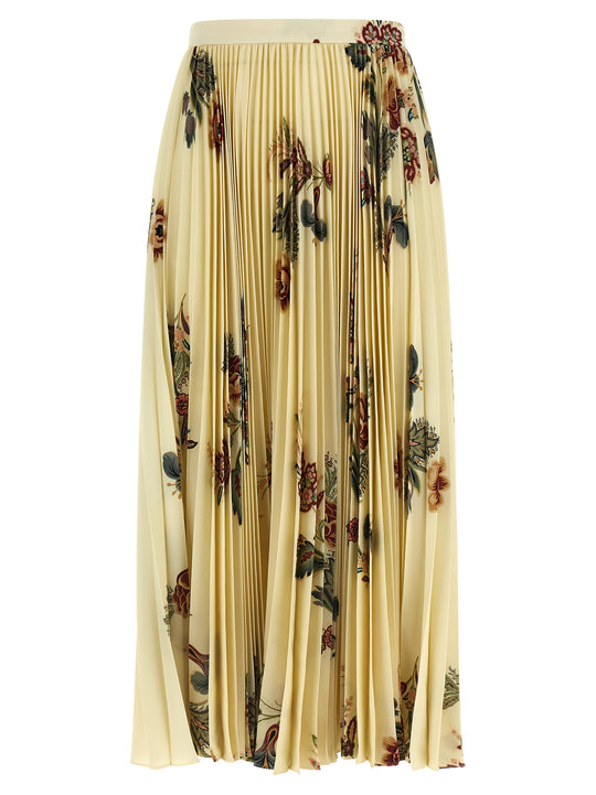 Pleated Midi Skirt Gonne Multicolor