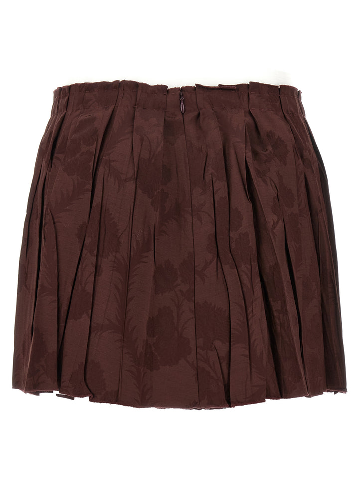 Etro Jacquard Floral Patterned Skirt Gonne - Bordeaux | 50400976d045f798ddb817633cd8247084fd8c6e