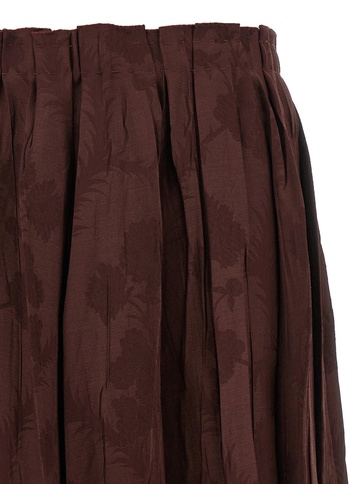 Etro Jacquard Floral Patterned Skirt Gonne - Bordeaux | a7a63b25341f0b48a72ef5bb046be6f1eac5ca61