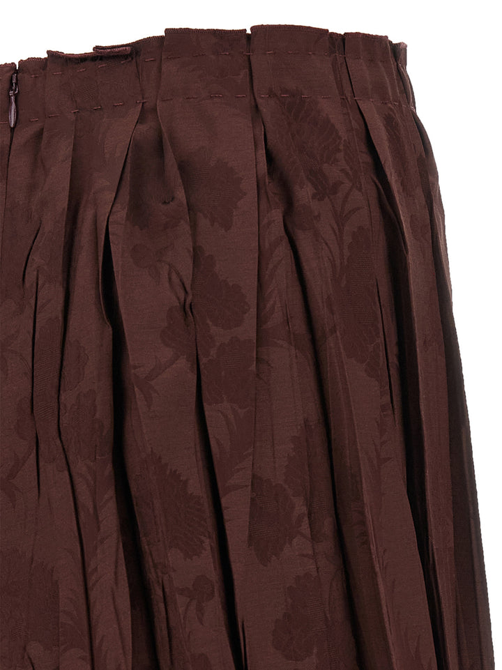 Etro Jacquard Floral Patterned Skirt Gonne - Bordeaux | c821b351561c421dfabee8e16fe7b80cd6b3cccf