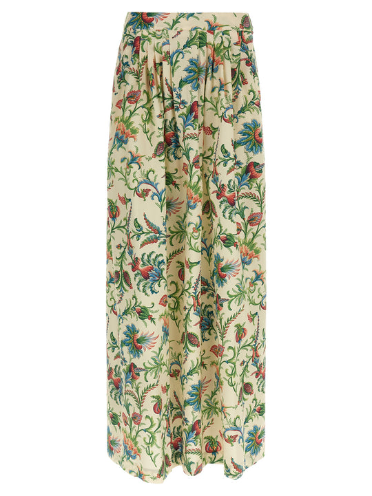 Floral Pattern Skirt Gonne Multicolor