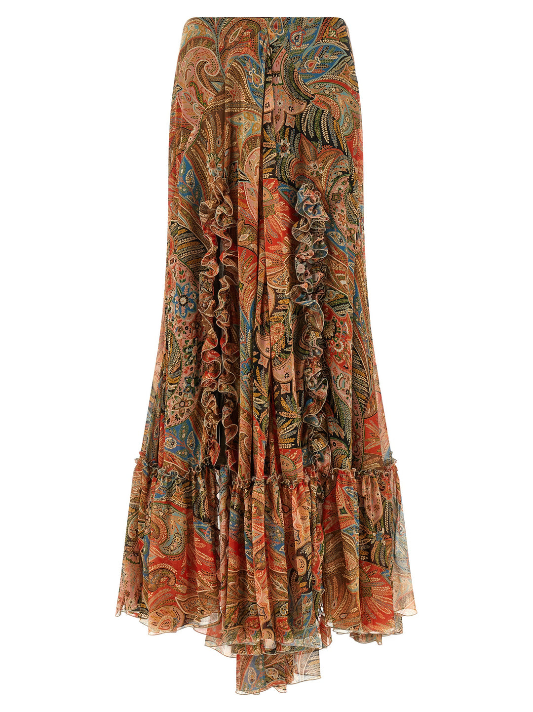 Etro Paisley Foliage Skirt Gonne - Arancione | bc7ab6c136feb8c37d9bdfd28ee8bcd469cd6e14
