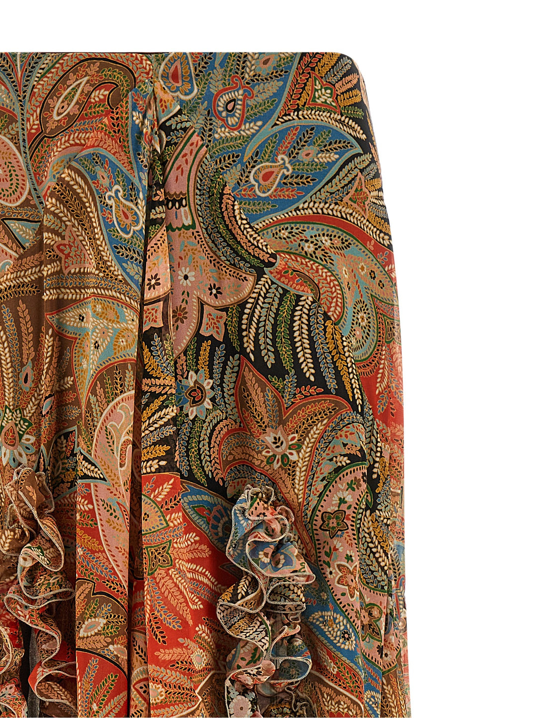 Etro Paisley Foliage Skirt Gonne - Arancione | 1760f1b4071ba49305baee323409ad0eccc27308