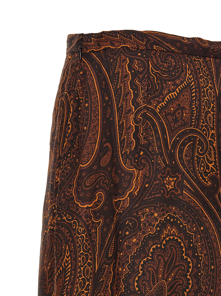 Etro Paisley Skirt Gonne - Marrone | 4624d853aa89d29b838d994d4e81fa8c28833804
