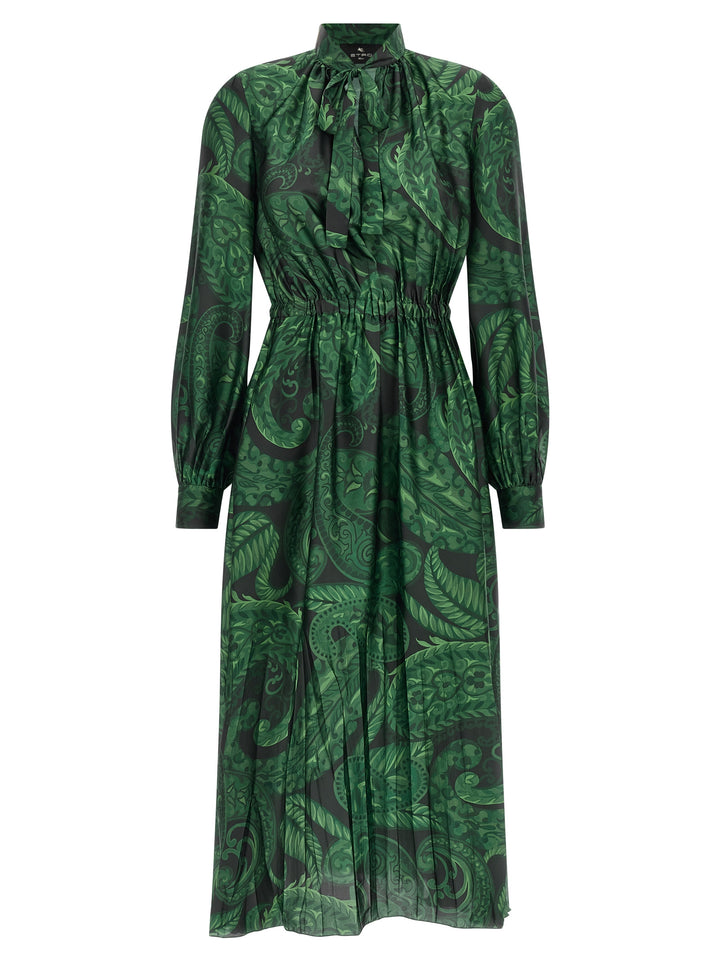 Etro Floral Printed Dress Abiti - Verde | bad005f471e8cf7fcd579ee4c8334ec66274a205