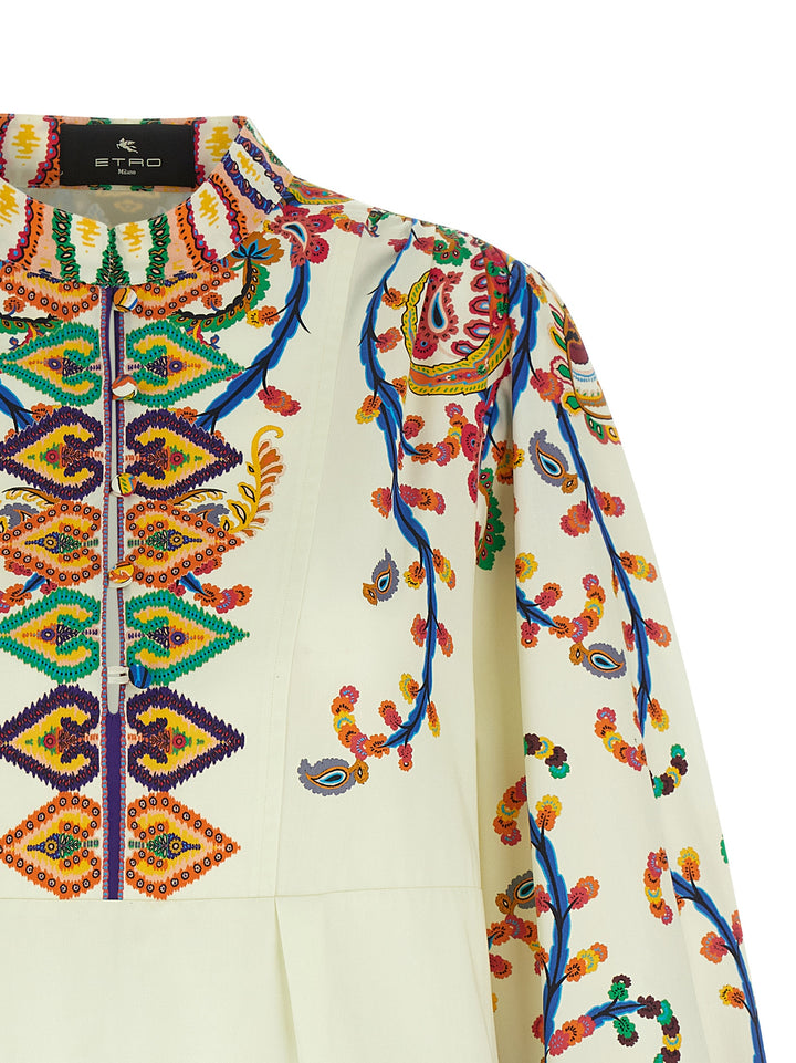 Etro Printed Poplin Dress Abiti - Multicolor | 8f0c2a38115238dda14cc8e73e38d7d1ff7c232f