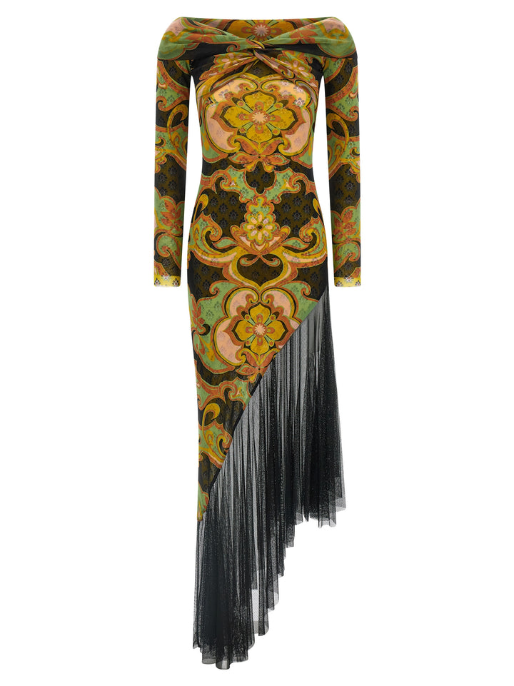 Etro Asymmetric Double Layer Dress Abiti - Multicolor | 73130bc703f3ec1d39d904abdbf2b473086db27d