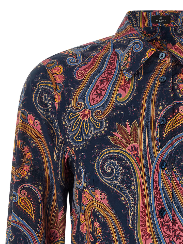 Etro Floral Paisley Shirt Camicie - Blu | dfed313cd9bf2015129b4772c47f09d646996c46