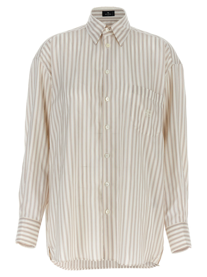 Etro Logo Embroidery Striped Shirt Camicie - Multicolor | d47efa5da3d01cadce0c6b9bf9b4a729cab23da9