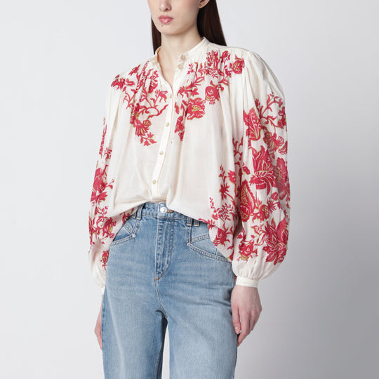 Blouse In Cotton Voile With Floral Print