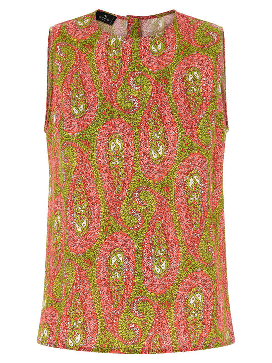 Paisley Foliage Top Multicolor