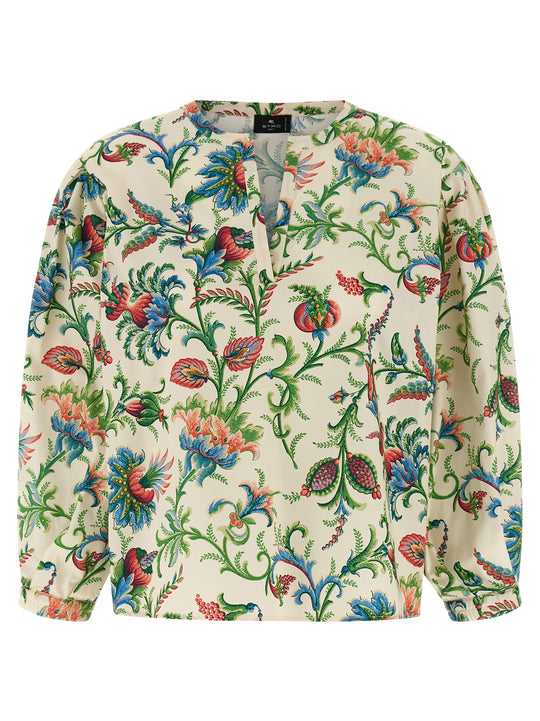 Floral Cotton Blouse Camicie Multicolor
