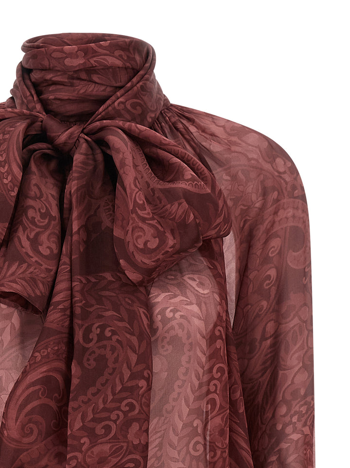 Etro Bow Blouse Camicie - Bordeaux | 3edc5b4c17f3429ba4c3610686bd30442b3af82e