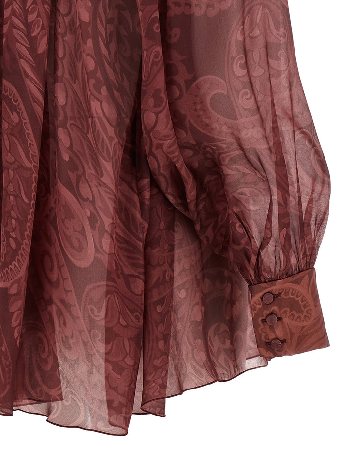 Etro Bow Blouse Camicie - Bordeaux | 009a3061222fff43084256c12bea37effab2a434
