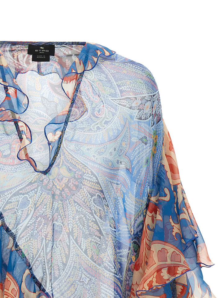 Etro Chiffon Blouse Camicie - Celeste | 1ec9e6e6037f77ffeaf5142eee51af9e15db4830