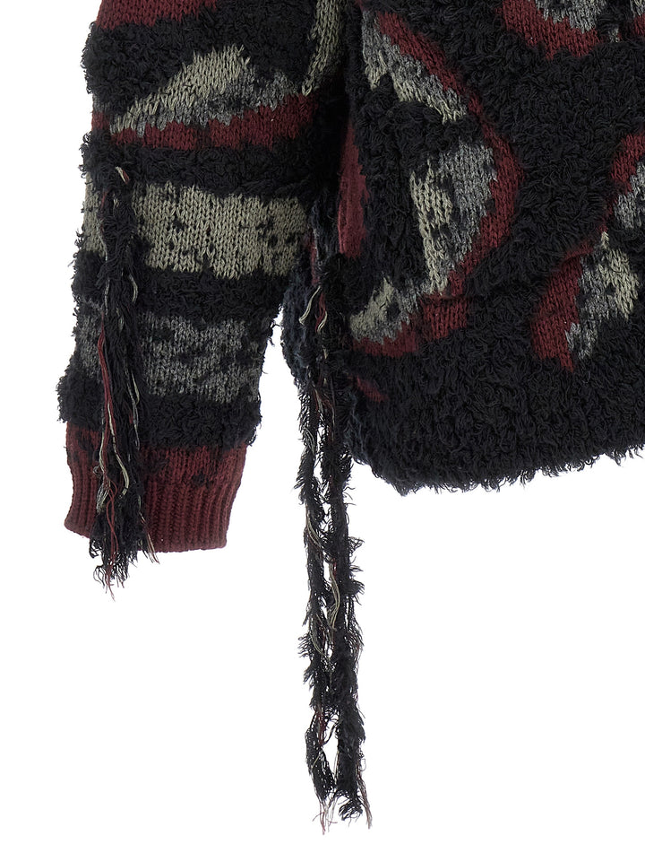 Etro Fringed Oversized Cardigan Maglioni - Multicolor | 3a93ee5f12e5cbb98743c9045e8280f47dcd1fb5
