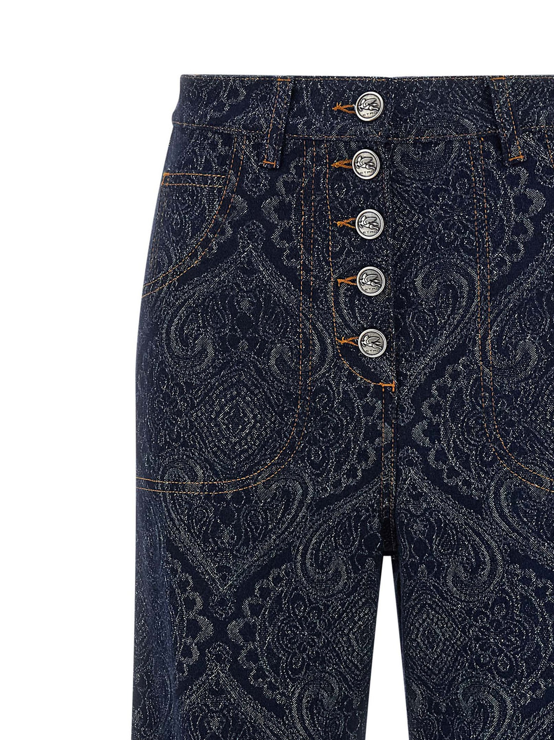 Etro Jacquard Jeans - Blu | ae7e29291adaa0666958f0e1ef4c1f77e134366b