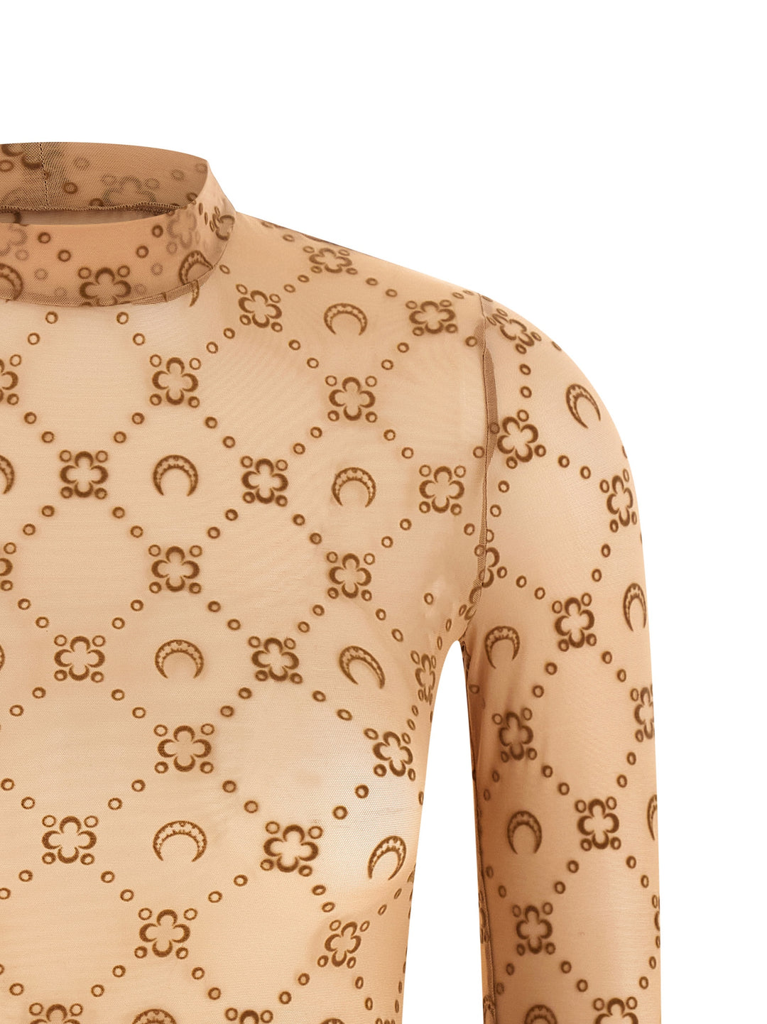 Marine Serre Second Skin Top - Beige | 64a253cf7017cd1d45bfd0592345db2af194e427