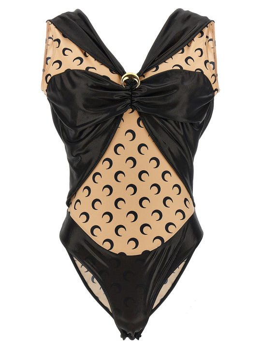 Logo Bodysuit Top Nero