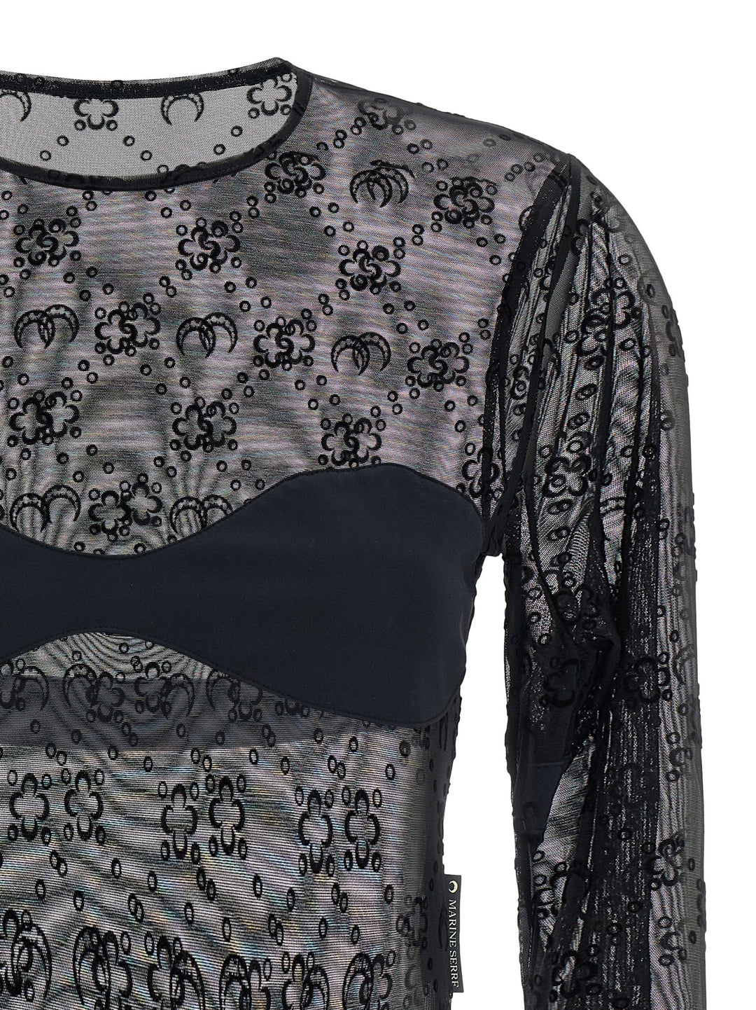 Marine Serre Moonogram Top - Nero | e96ed83abd0f8599bae774112276347e696d9c56
