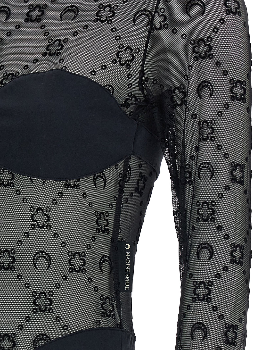 Marine Serre Moonogram Top - Nero | b5e360d6ed5ffc1250863313606a32079a418194