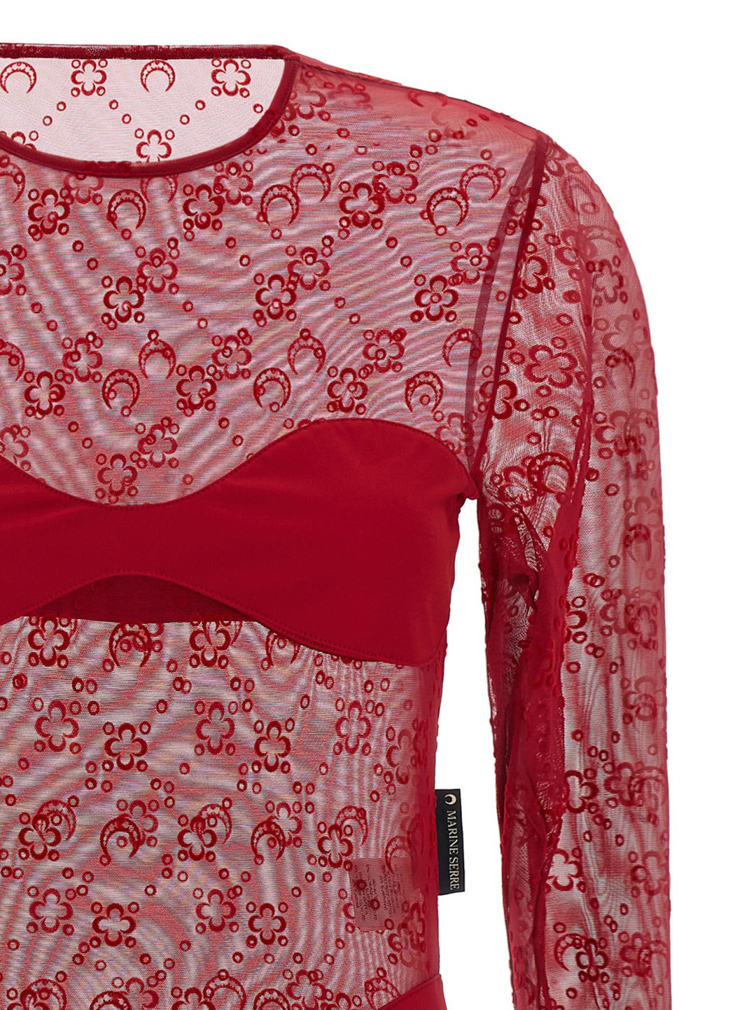 Marine Serre Moonogram Top - Rosso | 469565964c3b48b65d32b2f63735b8be5d055b75
