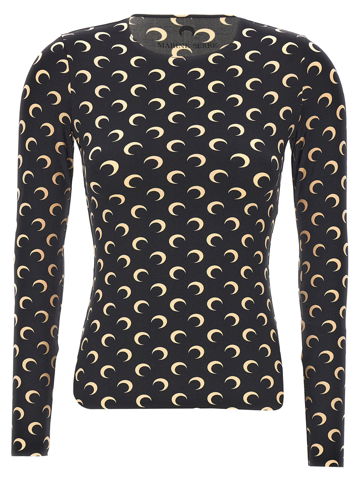 Marine Serre Moon Printed Jersey T shirt - Nero | 27fdc223ee9249fe38503635e894299fe99f9ba4