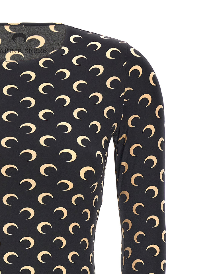 Marine Serre Moon Printed Jersey T shirt - Nero | d9bb74dbacba0c3ac59a3adf1e4812a949a286ba