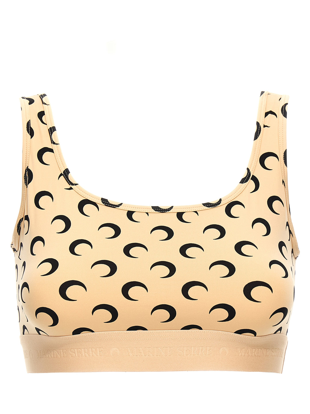 Marine Serre Moon Printed Jersey Top - Beige | 0c6c3d1466e7bf7c903c8ebc3b198ed77b3b09e3