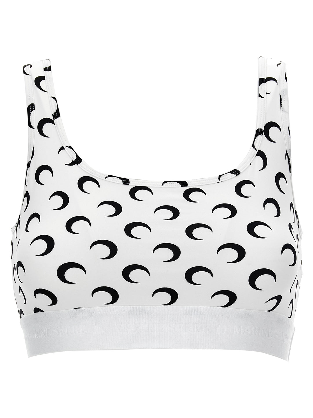 Marine Serre Moon Top - Bianco/Nero | f44e07027c07aa80b9e86b9bbfa8c7a91b7f8907