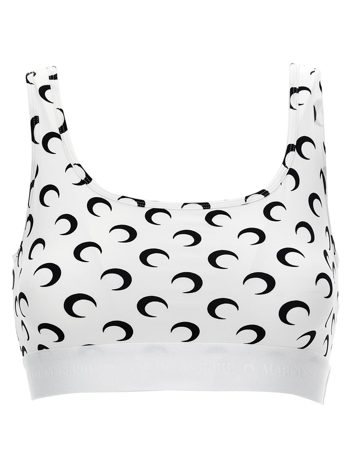 Marine Serre Moon Top - Bianco/Nero | f44e07027c07aa80b9e86b9bbfa8c7a91b7f8907
