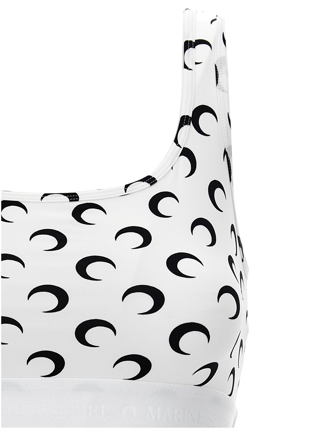 Marine Serre Moon Top - Bianco/Nero | 4fdccd41d7e8850c9e7916fb7cb56ec1cf4ef920