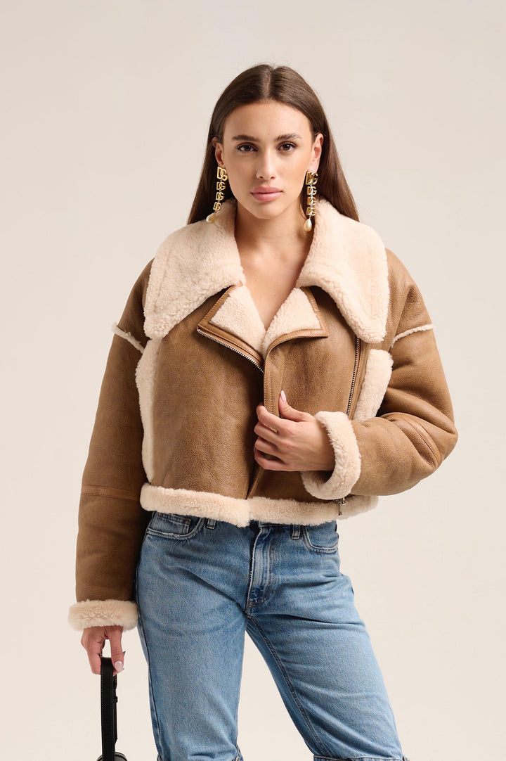 Giacca Mous Marrone in Pelle