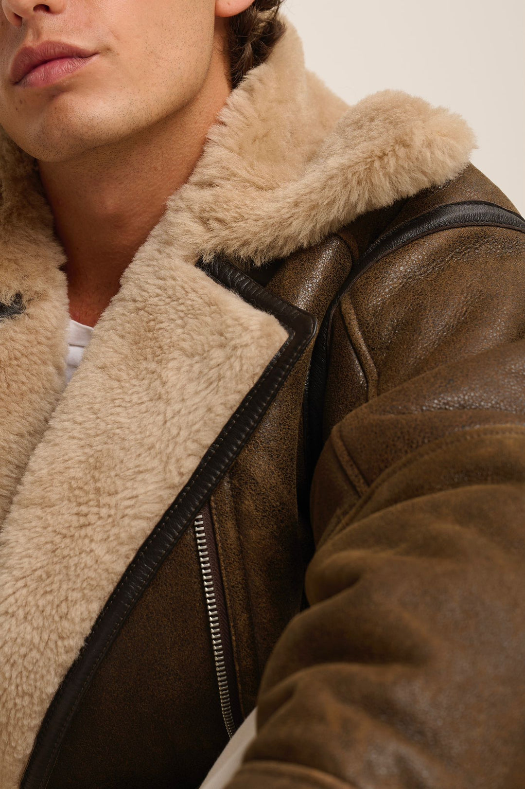 Giacca Jean Marrone in Pelle Uomo