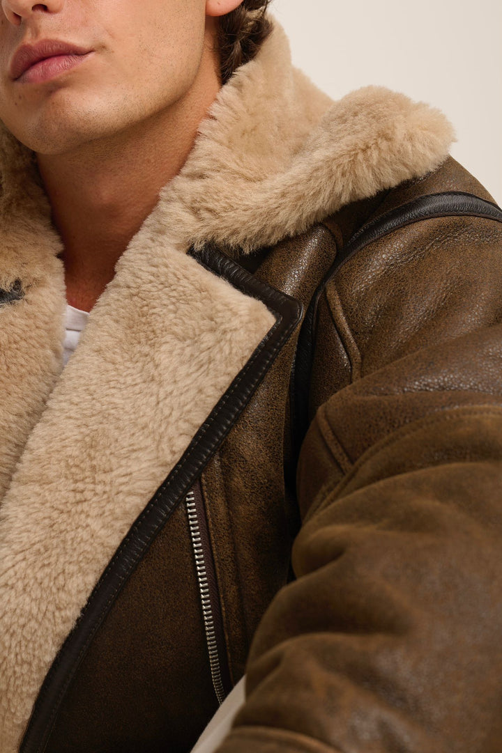 Giacca Jean Marrone in Pelle Uomo