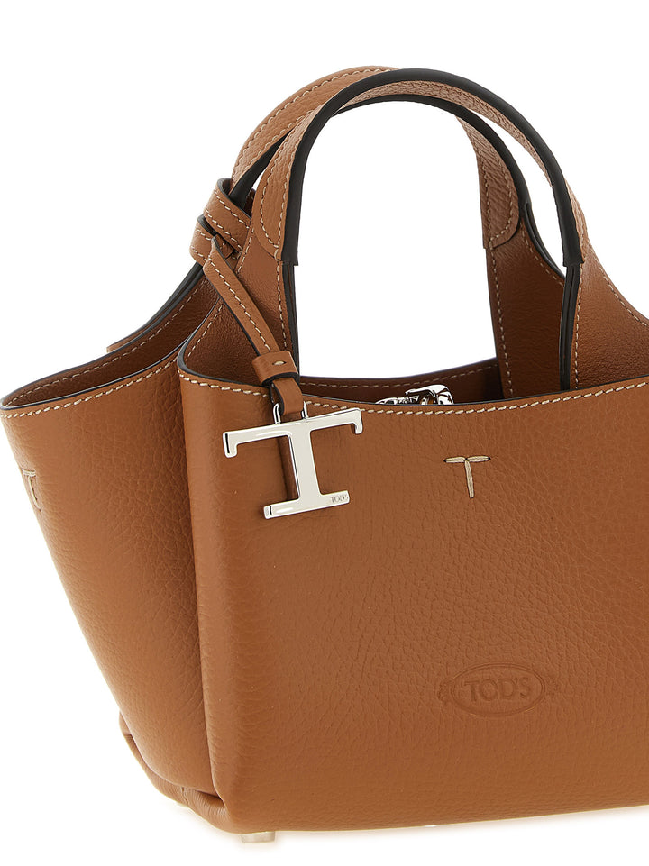Tod'S Micro Leather Handbag Borse a Mano - Marrone | 773ed7cf22e8107f1b23e6bb64db13a17b9d4a7f
