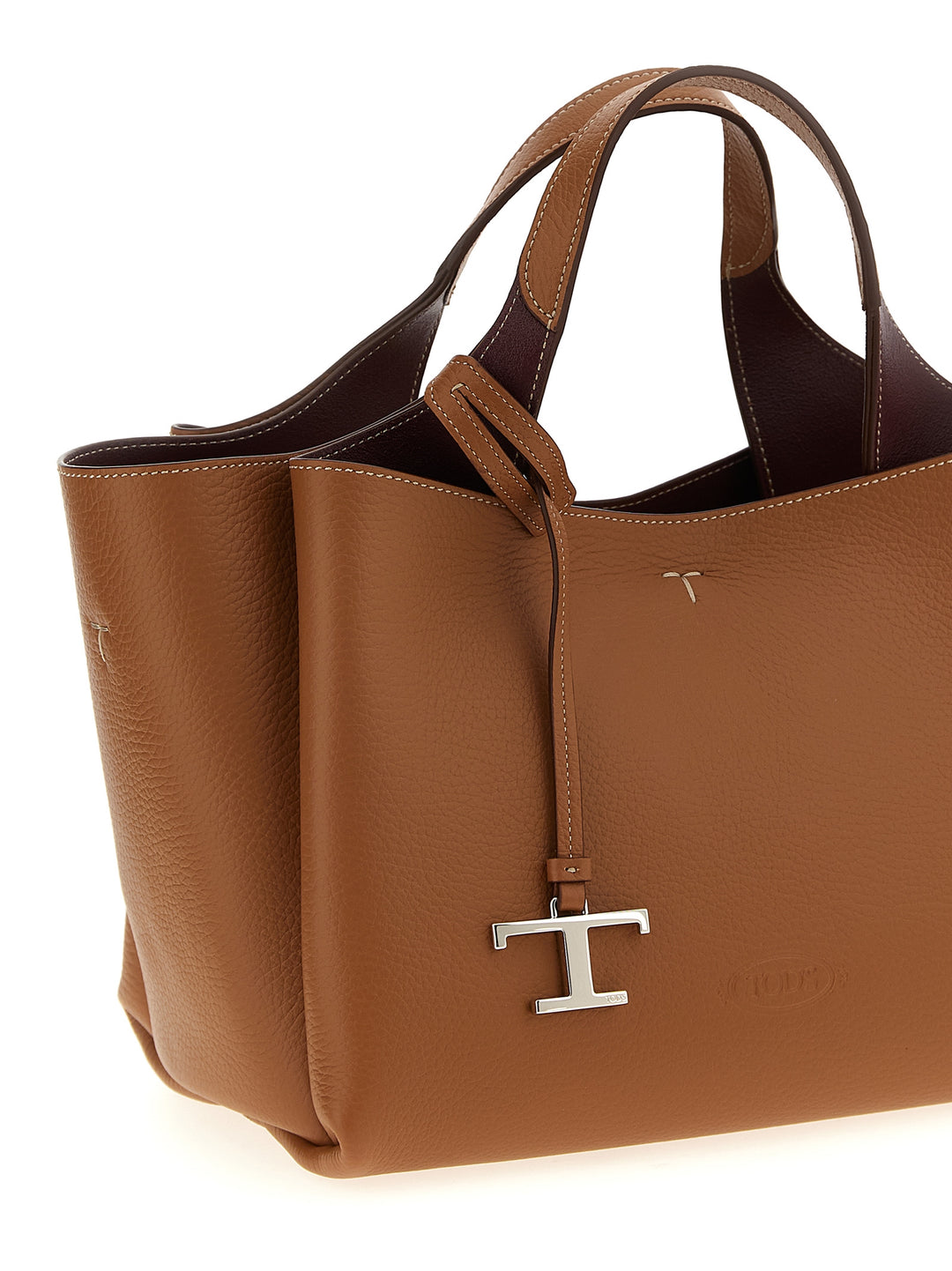 Tod'S Mini Leather Handbag Borse a Mano - Marrone | d8380ee56b6aec38b787bbea3f750efd2a55f028