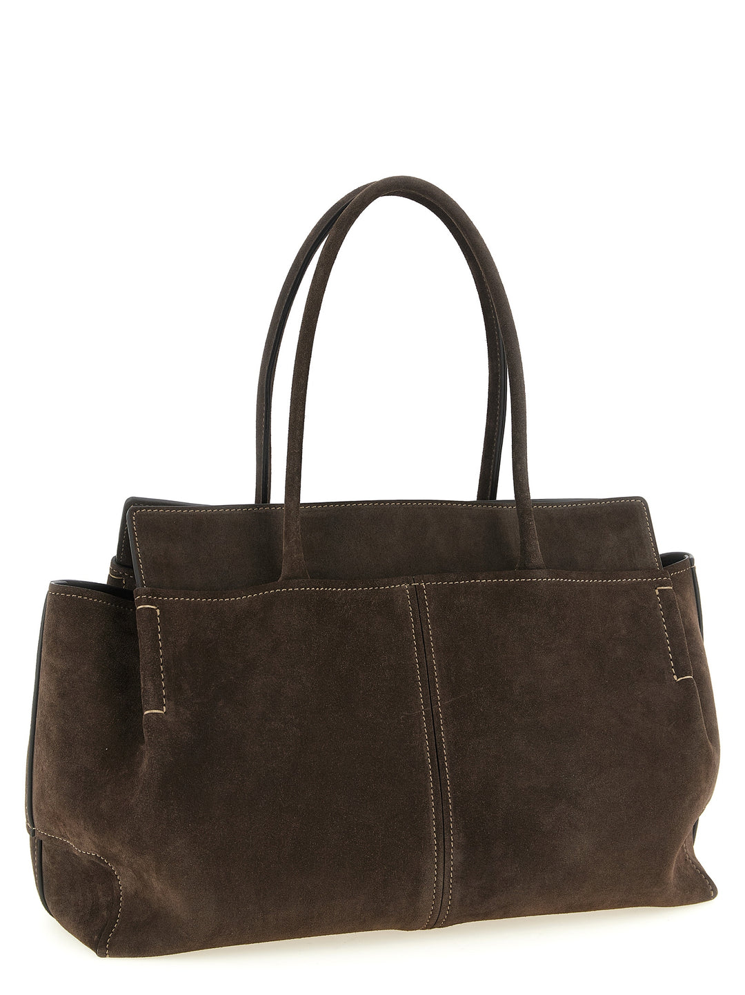Tod'S Medium Suede Shopping Bag Borse a Mano - Marrone | 3f7d366c33e14667248dfc7902dda3969f1af1fc