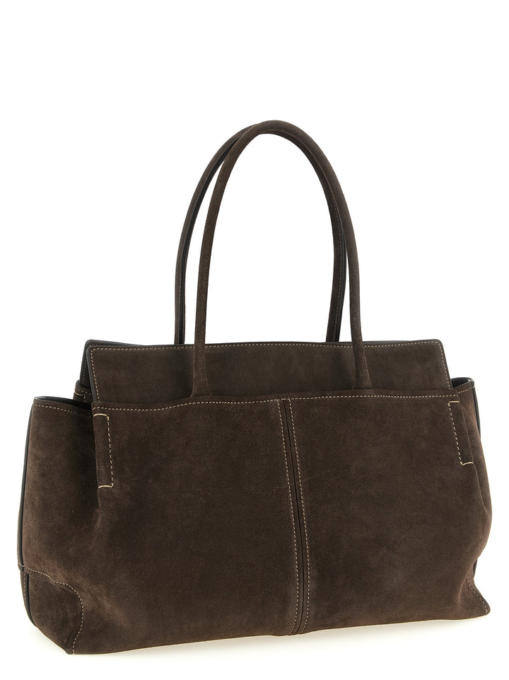 Tod'S Medium Suede Shopping Bag Borse a Mano - Marrone | 3f7d366c33e14667248dfc7902dda3969f1af1fc