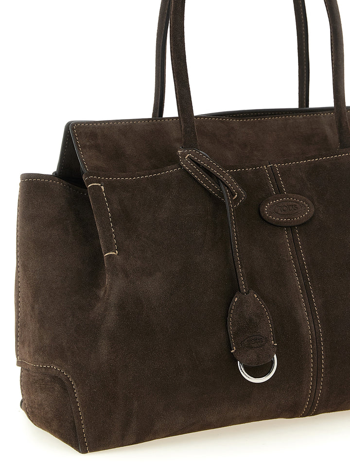 Tod'S Medium Suede Shopping Bag Borse a Mano - Marrone | 70b2276a7420594a18f41d3fadf9d26ebc0db177