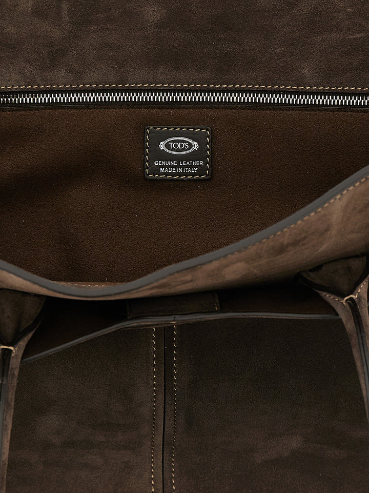 Tod'S Medium Suede Shopping Bag Borse a Mano - Marrone | 06cefa1c16e7b8582ff8a5ee82f32df84a0b5493