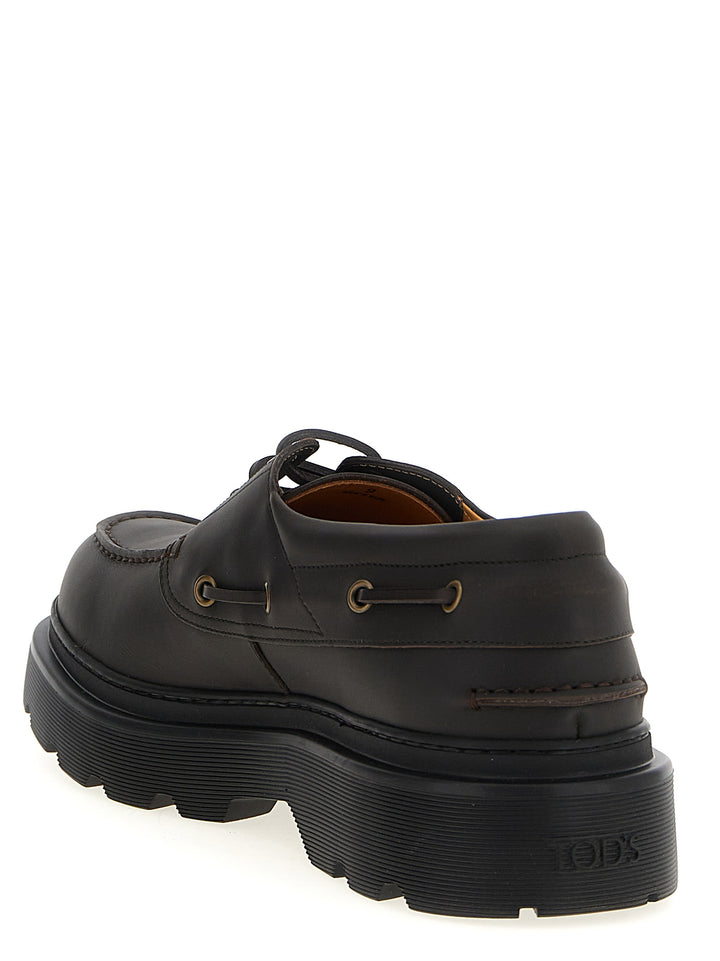 Tod'S Leather Boat Shoe Mocassini - Marrone | 8cd1f39d7c6039d5bd1683b4c06bae1aa616c1f8