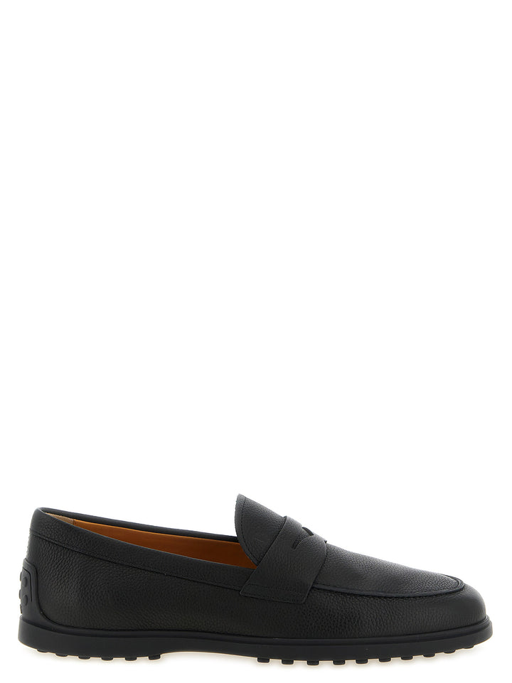 Tod'S Hammered Leather Mocassini - Nero | 103bd44dc5799b2c5c6a304cf53054f16ff4d6f7