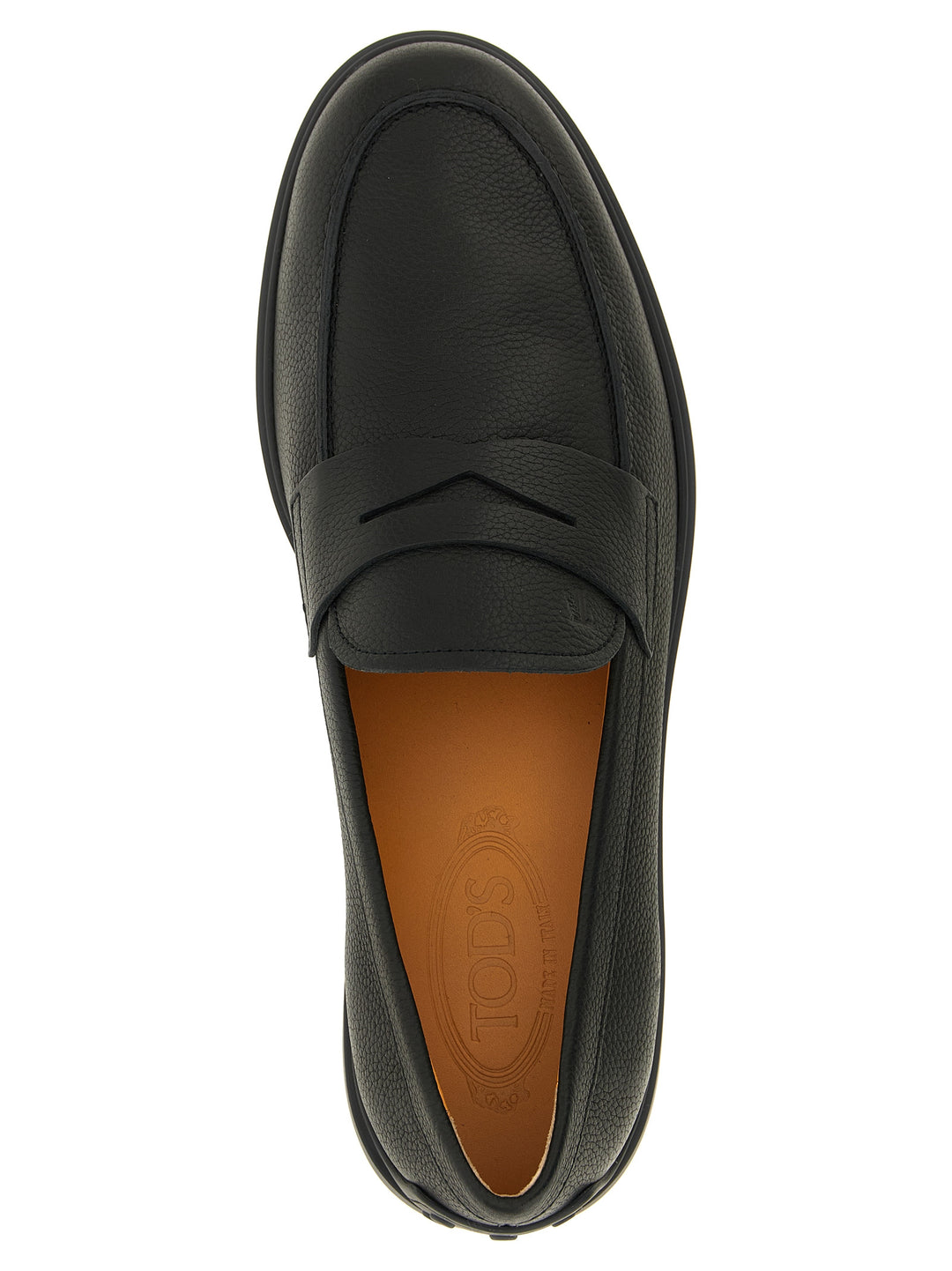Tod'S Hammered Leather Mocassini - Nero | b555d34588879372a4f5e5466390ee56b5d16ca8
